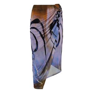 LOUISA BALLOU Abstract Print Ruched Skirt Women MULTICOLOR Skirts